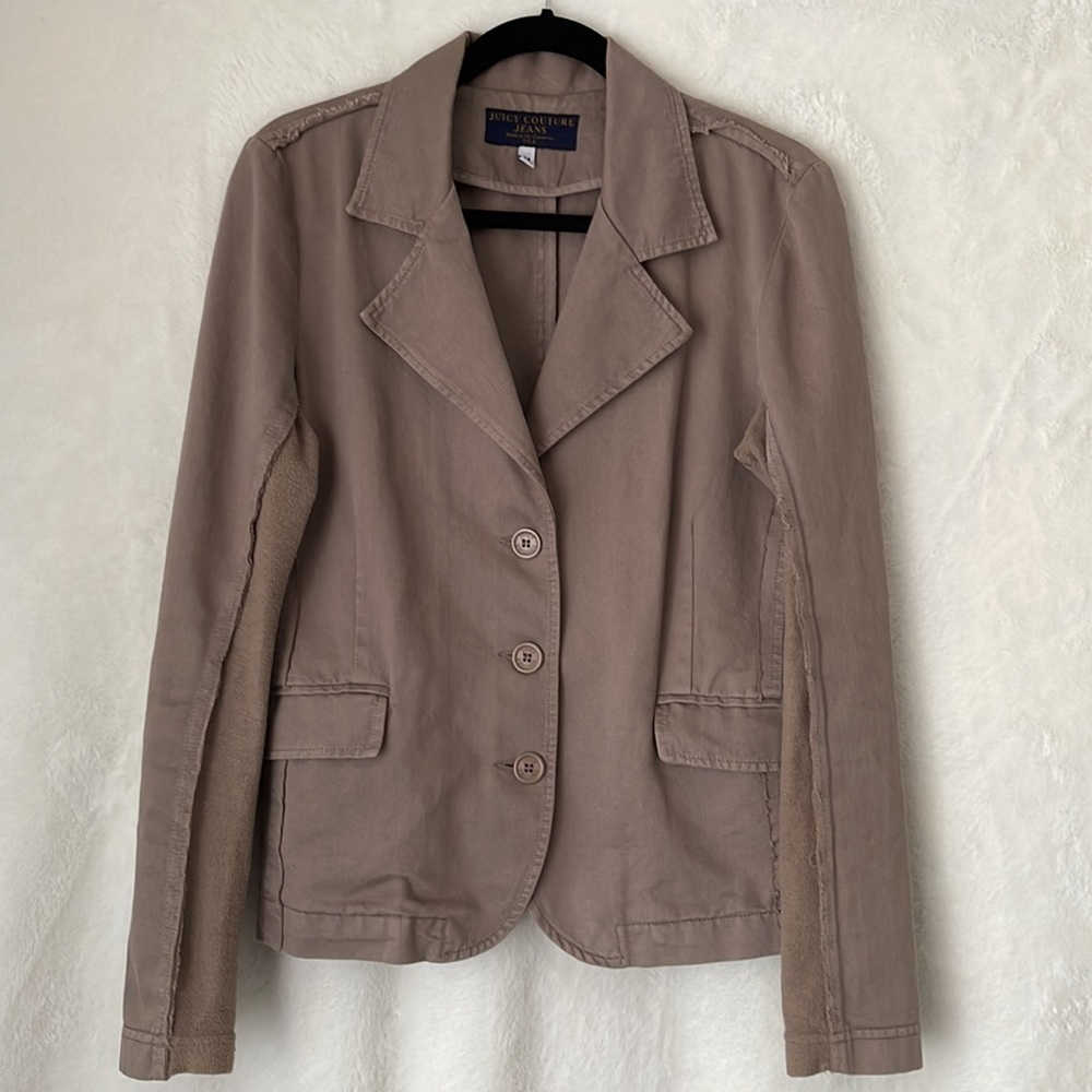 Vintage Juicy Couture Button Front Blazer Jacket Womens Sz XL